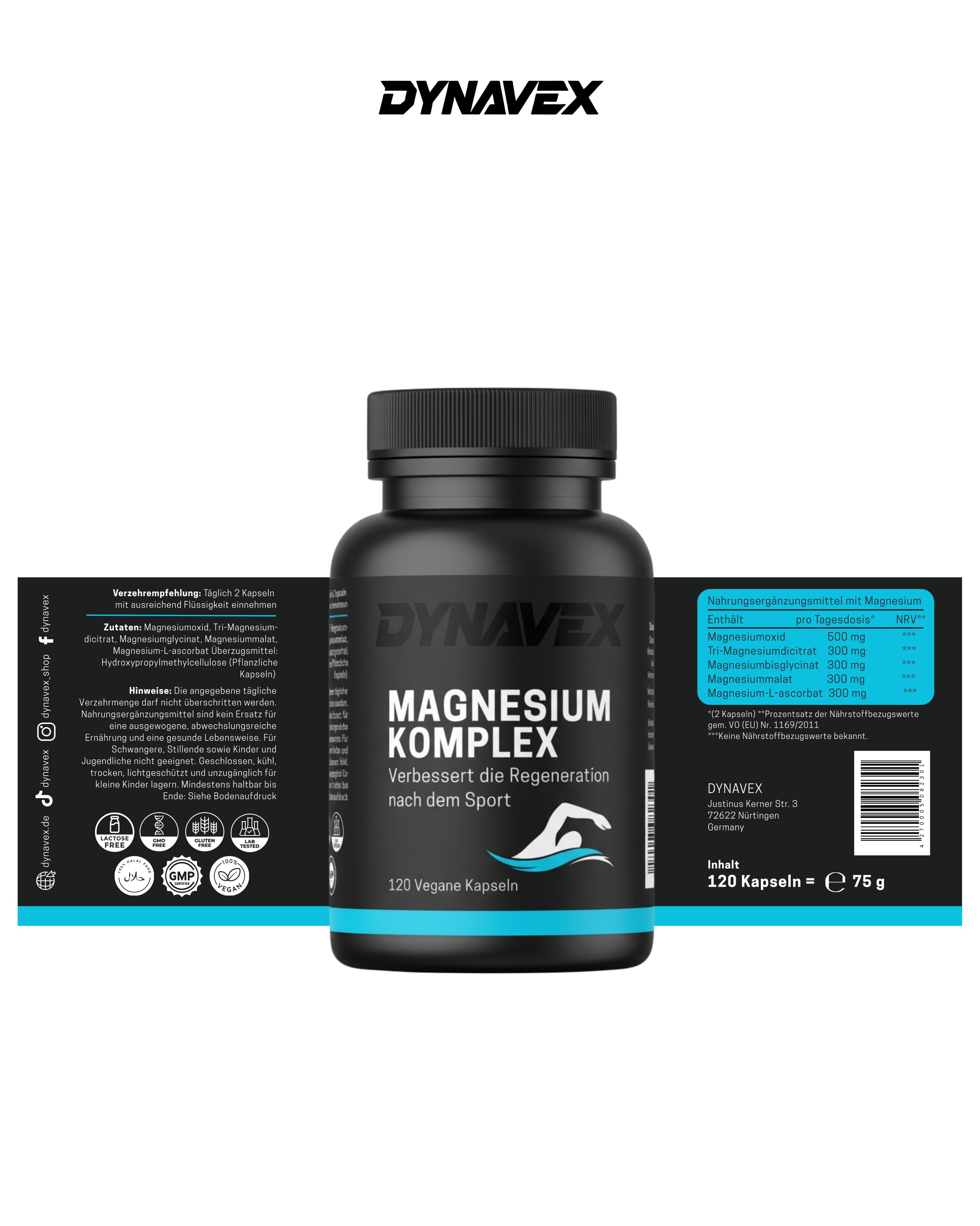 MAGNESIUM KOMPLEX, 120 Vegane Kapseln
